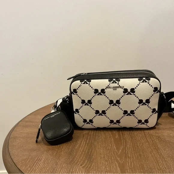 Karl Lagerfeld White and Black Crossbody Bag - Picture 8 of 8